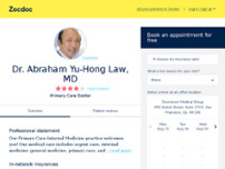 Dr. Abaham Yu-Hong Law, MD website screenshot