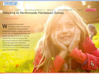 Northwoods Montessori School website screenshot
