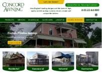 Website Screenshot Concord Awning & Canvas