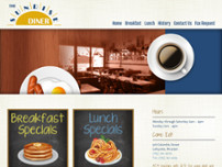 The Sunrise Diner website screenshot