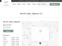 Website Screenshot OB-GYN South - Alabaster