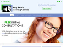 Amy Swain Hearing Centers website screenshot