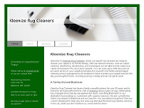 Kleenize Rug Cleaners website screenshot