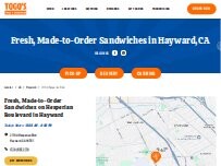 Website Screenshot TOGO'S Sandwiches