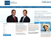 Levine Benjamin Law Firm website screenshot