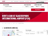 Website Screenshot Avis Car Rental