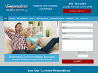 Temperature Control Service website screenshot