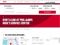 Website Screenshot Avis Car Rental