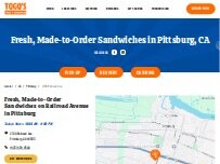 Website Screenshot TOGO'S Sandwiches
