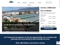 Website Screenshot AAA All American Self Storage - Fontana