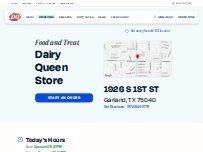 Website Screenshot Dairy Queen