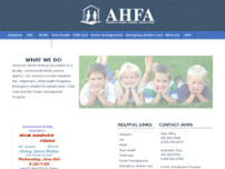 Screenshot for http://ahfa.org/wordpress/