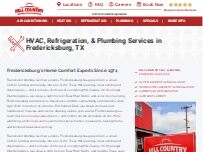 Website Screenshot Hill Country AC, Heating, Plumbing