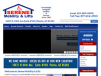 Screenshot for https://www.serenemobility.com/