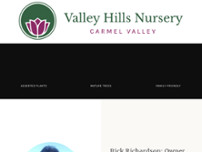 Valley Hills Nursery website screenshot