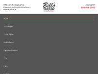 Bill's Truck Repair website screenshot