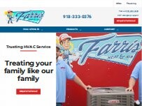 Website Screenshot Farris Heating & Air Conditioning