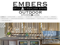 Embers Grill and Fireplace Store website screenshot