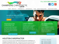 Champions Chiropractic Center, LLC website screenshot
