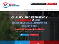 Website Screenshot T & G Heating & Air Conditioning