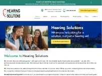Website Screenshot Hearing Solutions