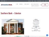 Website Screenshot Southern Bank - Edenton