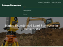 Ashryn Surveying Inc. website screenshot