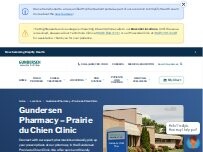 Website Screenshot Gundersen Pharmacy - Prairie du Chien Clinic