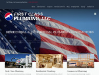 First Class Plumbing LLC website screenshot