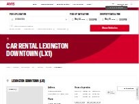 Website Screenshot Avis Car Rental