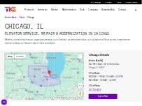 Website Screenshot TK Elevator Chicago Downtown