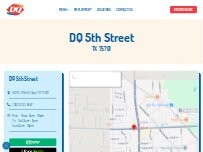 Website Screenshot Dairy Queen
