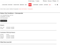 Value City Furniture In Chesapeake 1412 Greenbrier Pkwy Home