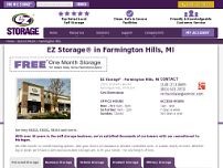 EZ Storage website screenshot