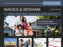 Wages & Benham Law Office website screenshot