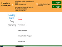 Loving Care Day Nursery website screenshot