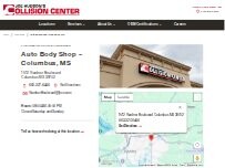 Website Screenshot Joe Hudson's Collision Center