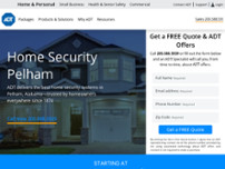 ADT Security Services website screenshot