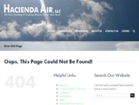 Hacienda Air website screenshot