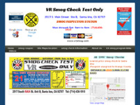 VR smog check test only website screenshot