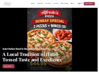 Website Screenshot Alfredo's Pizza