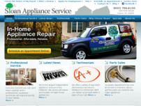 Sloan Appliance Service website screenshot