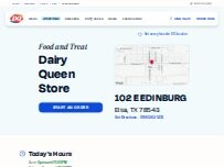 Website Screenshot Dairy Queen