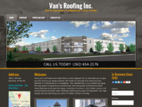 Van's website screenshot