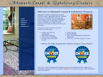 Albemarle Carpet &; Upholstery Cleaners website screenshot