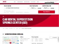 Website Screenshot Avis Car Rental