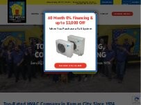 Website Screenshot Top Notch Heating, Cooling & Plumbing