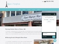 Website Screenshot Lynn's Uniforms