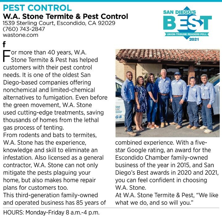 Images W.A. Stone Pest Control Inc.