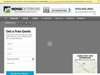 Nova Exteriors Inc website screenshot